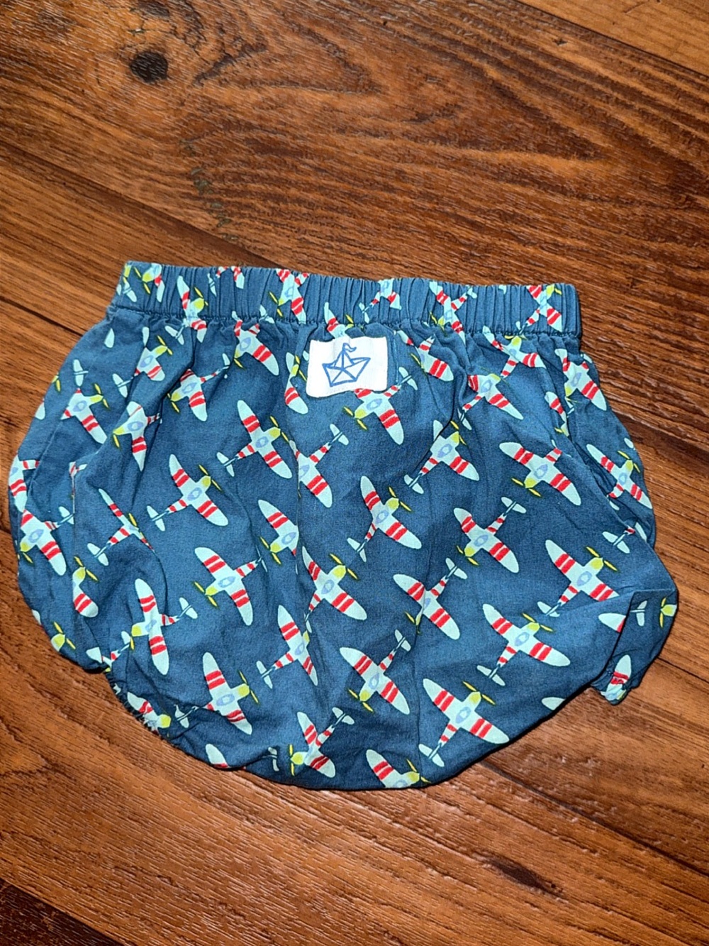 NWOT Little Paper Boat Boys Airplane Shorts Bloomers Diaper Cover Size 24 Months